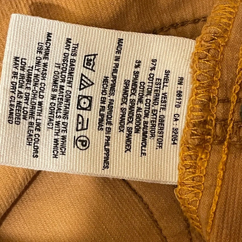 Pilcro and the‎ Letterpress Womens 25 Serif Corduroy Skinny Pants Mustard Yellow